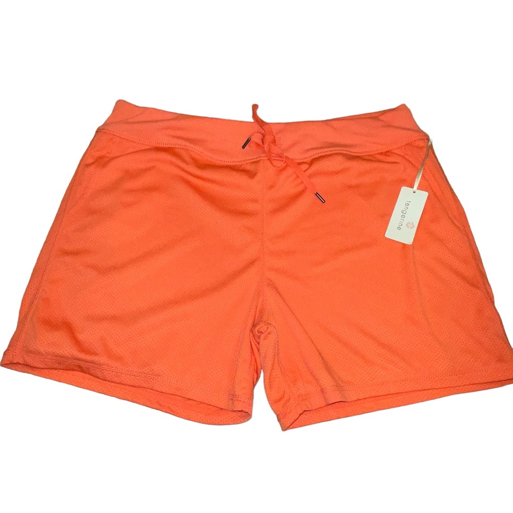 Tangerine Women’s Orange Athletic Mesh Lined Shorts Drawstring Size: XXL NWT